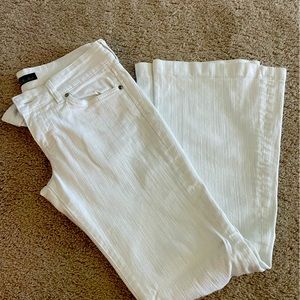 See Thru Soul white wide leg jeans
